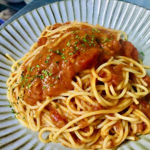 Spaghetti w/ Spicy Double Cheese Pomodoro Sauce